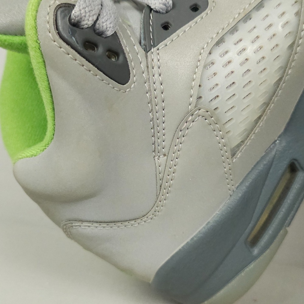 Nike Air Jordan 5 Retro Shoes Youth Size 5Y GS Green Bean Silver Reflective - Picture 7 of 16